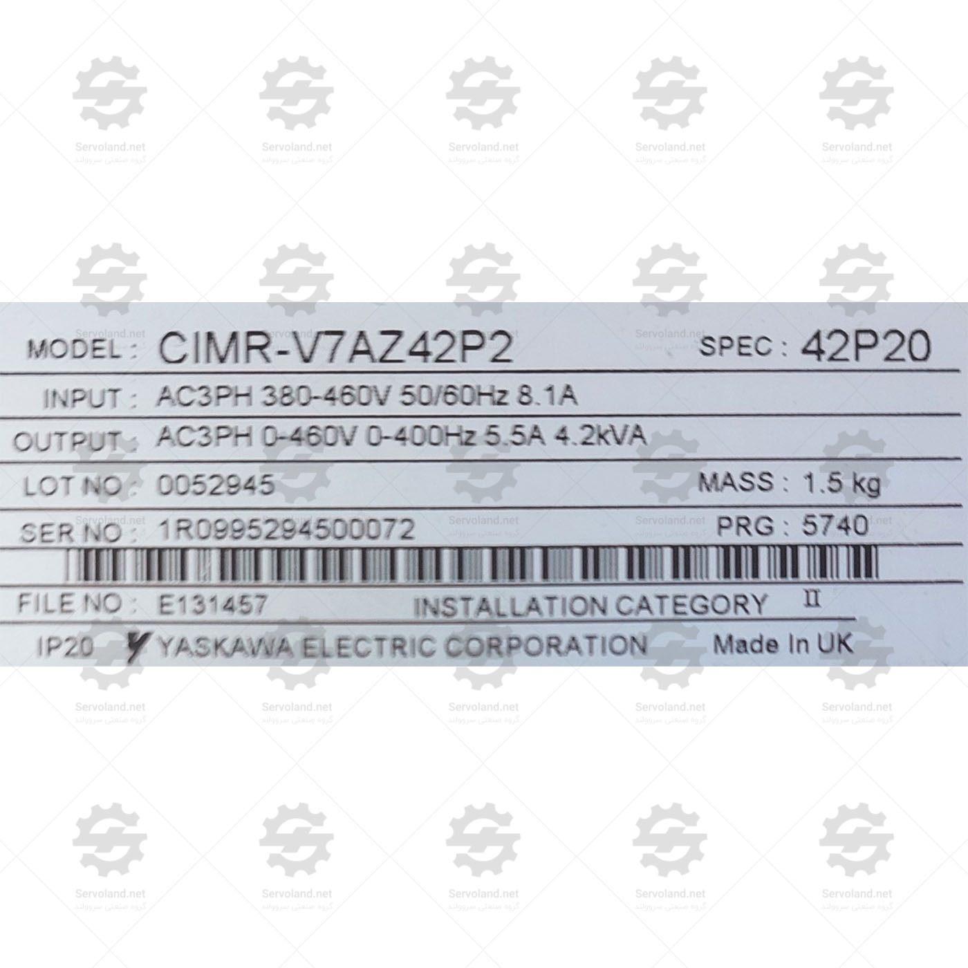 CIMR-V7AZ42P2 CIMR-V7AZ42P2